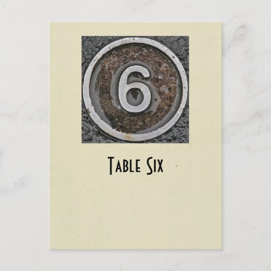6番のテーブルカード ポストカード (正面)