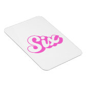 6番目の誕生日レトロガール マグネット (右側)