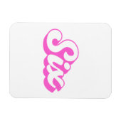 6番目の誕生日レトロガール マグネット (横)