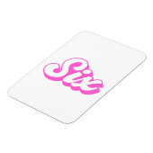 6番目の誕生日レトロガール マグネット (左側)