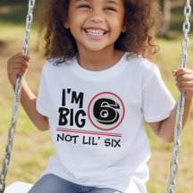 6番目の誕生日私は大きい6ないLil 6赤&グレー