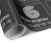 6番目の誕生日:インスパイアアールデコ検索「6」（名前あり） ラッピングペーパー (ロールコーナー)