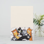 6睡眠猫のノートのペーパー文房具 便箋 (スタンド正面)