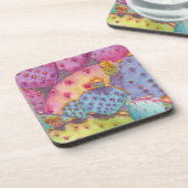 6砂漠カラフルサボテン飲み物用コースター（コルク付） コースター (左側)