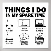 6私おもしろいは暇な時にスクーターで行うこと ポスター (正面)