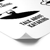 6私おもしろいは私の余暇のカヤックで行うこと ポスター (角)