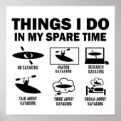 6私おもしろいは私の余暇のカヤックで行うこと ポスター (正面)