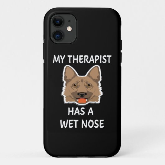 6私のセラピストは鼻が濡れている Case-Mate iPhoneケース (裏面)
