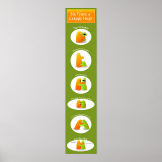 6種類のクラッピー・ハグ ポスター