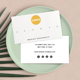 6穴スタッド追加ロゴイヤリングホルダー 名刺