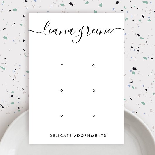 6穴、3つのイヤリングセット表示 名刺