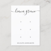 6穴、3つのイヤリングセット表示 名刺 (正面)