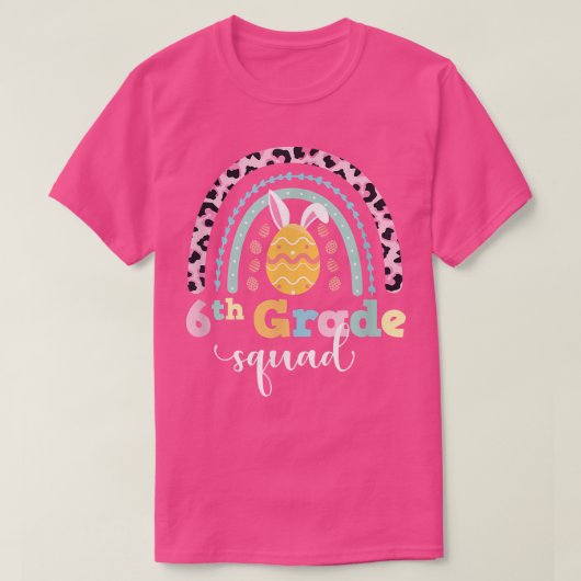 6等分隊ヒョウレインボーイースターバニー教え Tシャツ (デザイン正面)