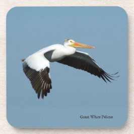 6素晴らし種のプラスチック製コースターの白いペリカンセット コースター
