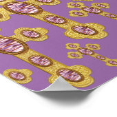 6紫色のアゲイトフェイクで出芽した十字 –  ポスター (角)