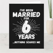 6結婚したおもしろい年結婚6周年 カード (正面)