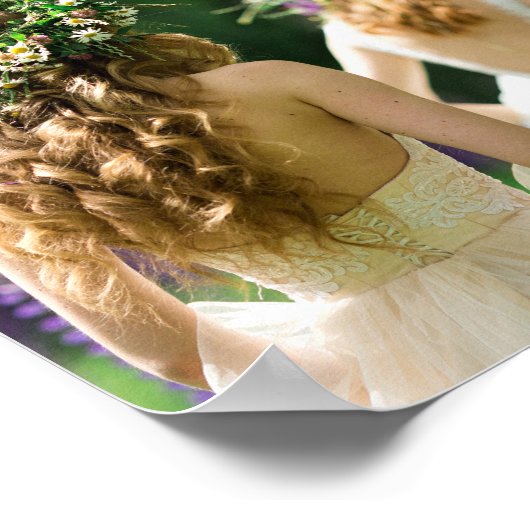 6結婚人の記念撮影コラージュ ポスター (角)