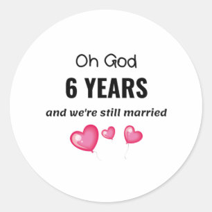 6結婚周年記念おもしろい贈り物 ラウンドシール
