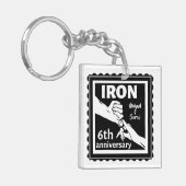 6結婚周年記念ギフト伝統的アイロン キーホルダー (正面左)