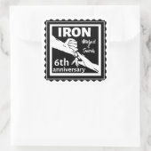 6結婚周年記念ギフト伝統的アイロン スクエアシール (バッグ)