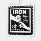 6結婚周年記念ギフト伝統的アイロン セラミックオーナメント (左)