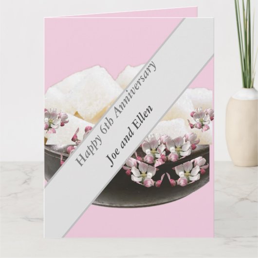 6結婚周年記念・アイアン・シュガー カード (正面)