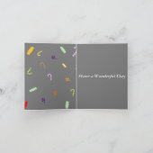 6結婚周年、爪、 ネイルとキャンディ。 カード (内部)