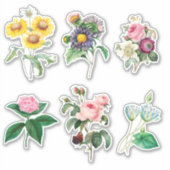 6美しい花スクラップブック作りシール シール (正面)