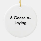6羽のガチョウAの置くこと セラミックオーナメント (裏面)