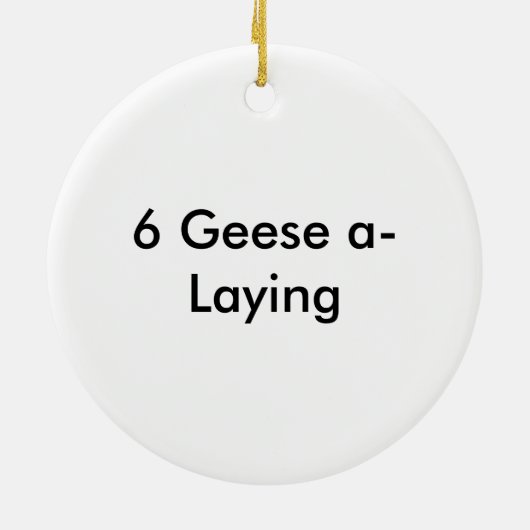 6羽のガチョウAの置くこと セラミックオーナメント (裏面)