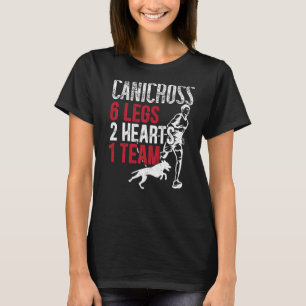 6脚2ハート1チームカニクロランニングス犬 Tシャツ