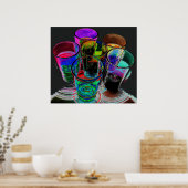 6色カクテルショットグラス – スタイル17 ポスター (キッチン)