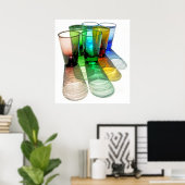 6色カクテルショットグラス – スタイル18 ポスター (ホームオフィス)