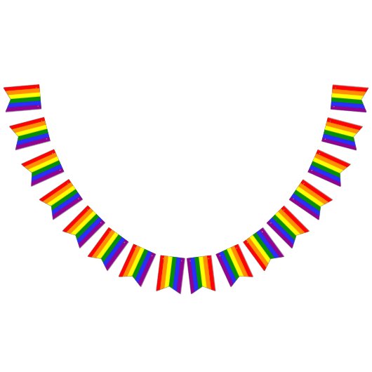 6色プライド旗バンティングバナーLGBTパーティー バンティングフラッグ (全)