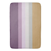 6色 – ブルーバイオレットパープルピンク灰色イエロー バスマット (正面縦)