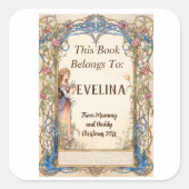 6蔵書票 – おとぎ話プリンセス スクエアシール (正面)