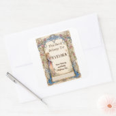 6蔵書票 – おとぎ話プリンセス スクエアシール (封筒)