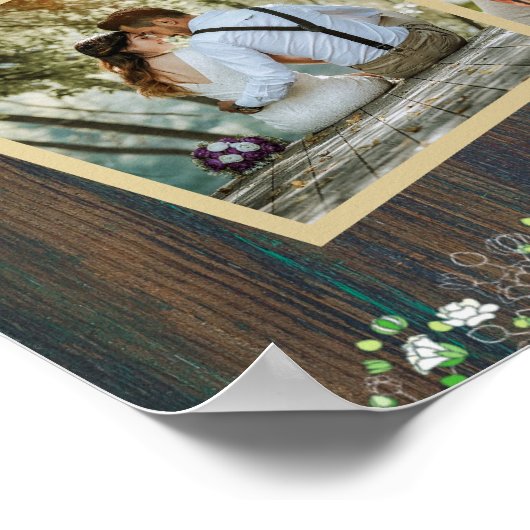 6表ジプソフィ素朴ラ写真シーティングチャートFoa ポスター (角)