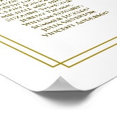 6表フローラパステル春の結婚式座席表 ポスター (角)