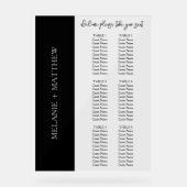 6表 |エレガントのモダン座席表 アクリルサイン (正面)