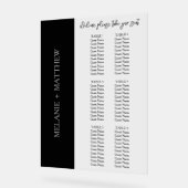 6表 |エレガントのモダン座席表 アクリルサイン (傾斜)