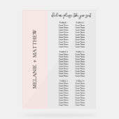 6表 |エレガントのモダン座席表 アクリルサイン (正面)