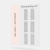 6表 |エレガントのモダン座席表 アクリルサイン (傾斜)