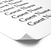 6表 |エレガントのモダン座席表 ポスター (角)