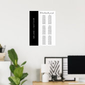 6表 |エレガントのモダン座席表 ポスター (ホームオフィス)