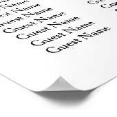 6表 |ユーカリフローラ結婚のシーティングチャート ポスター (角)