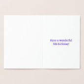 6誕生日はっきりした- 「6歳!」 ゴールドフォイルカード 箔カード (内部)