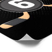 6誕生日アイスホッケー6歳テーマ誕生日 ポスター (角)