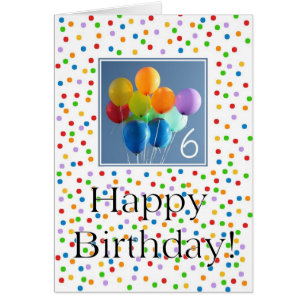 6誕生日カードの色の吹き出し