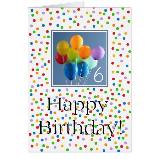 6誕生日カードの色の吹き出し (正面)